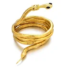 Женский браслет в стиле стимпанк Harajuku, увеличенная змея, регулируемая форма, ювелирные украшения для женщин, аксессуары в готическом стиле