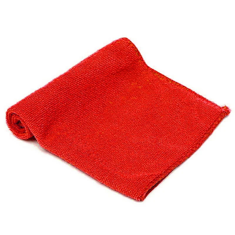 

10Pcs Red Car Cleaning Detailing Kitchen Soft Cloths Bulk Towel Polyester Set