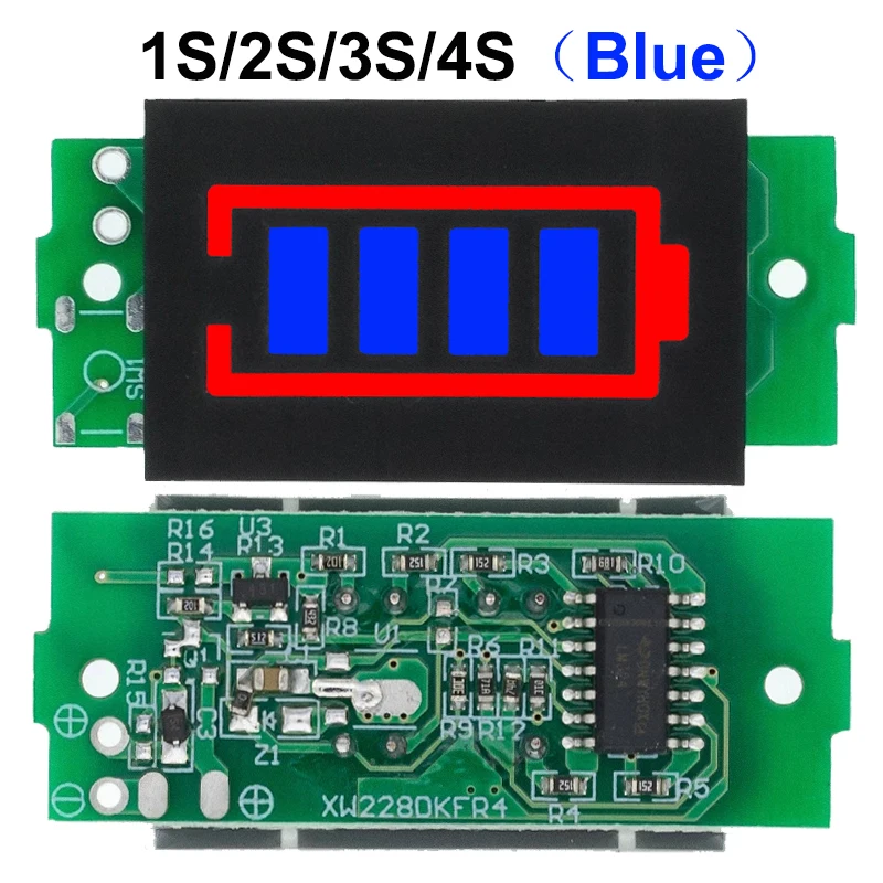 1S-8S 3.7V Lithium Battery Capacity Indicator Module Electric Vehicle Battery Power Tester Li-ion 1-8S Low Voltage Buzzer Alarm