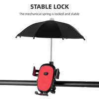 bicycle plastic one key lock mobile phone holder with umbrella navigation support shockproof takeaway mobile phone holder