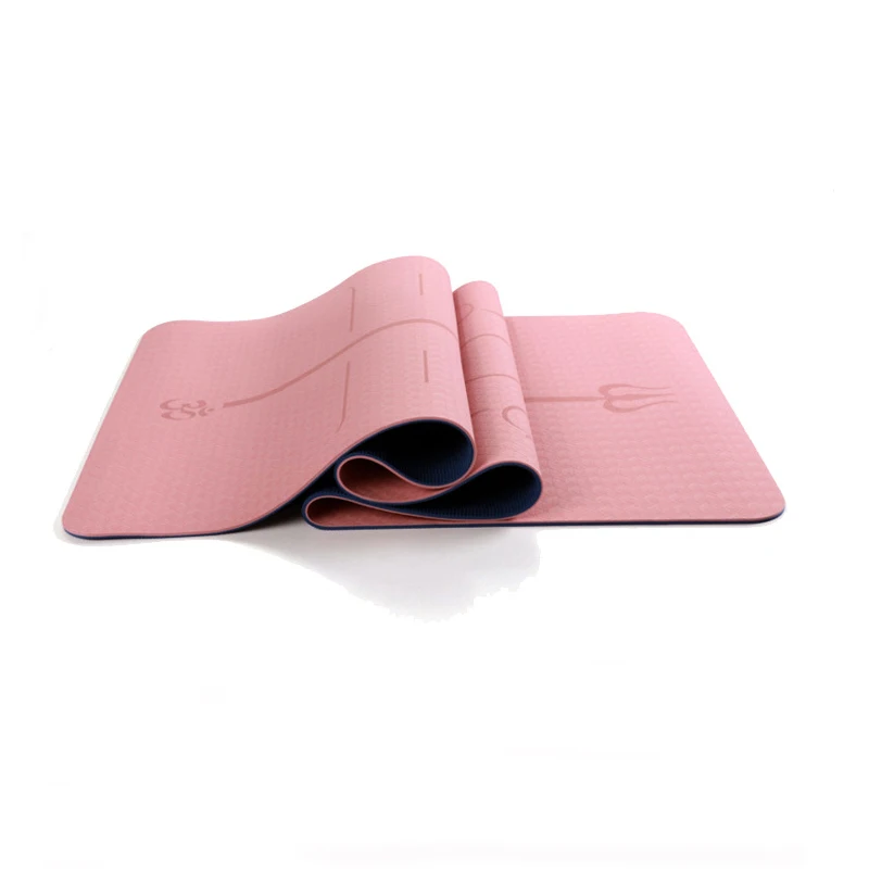 

Two-Color Yoga Mat Anti-skid Sports Fitness Pad 1830*610*6mm TPE Body Line Yoga Mat Esterilla Yoga Pilates Gymnastics Mat