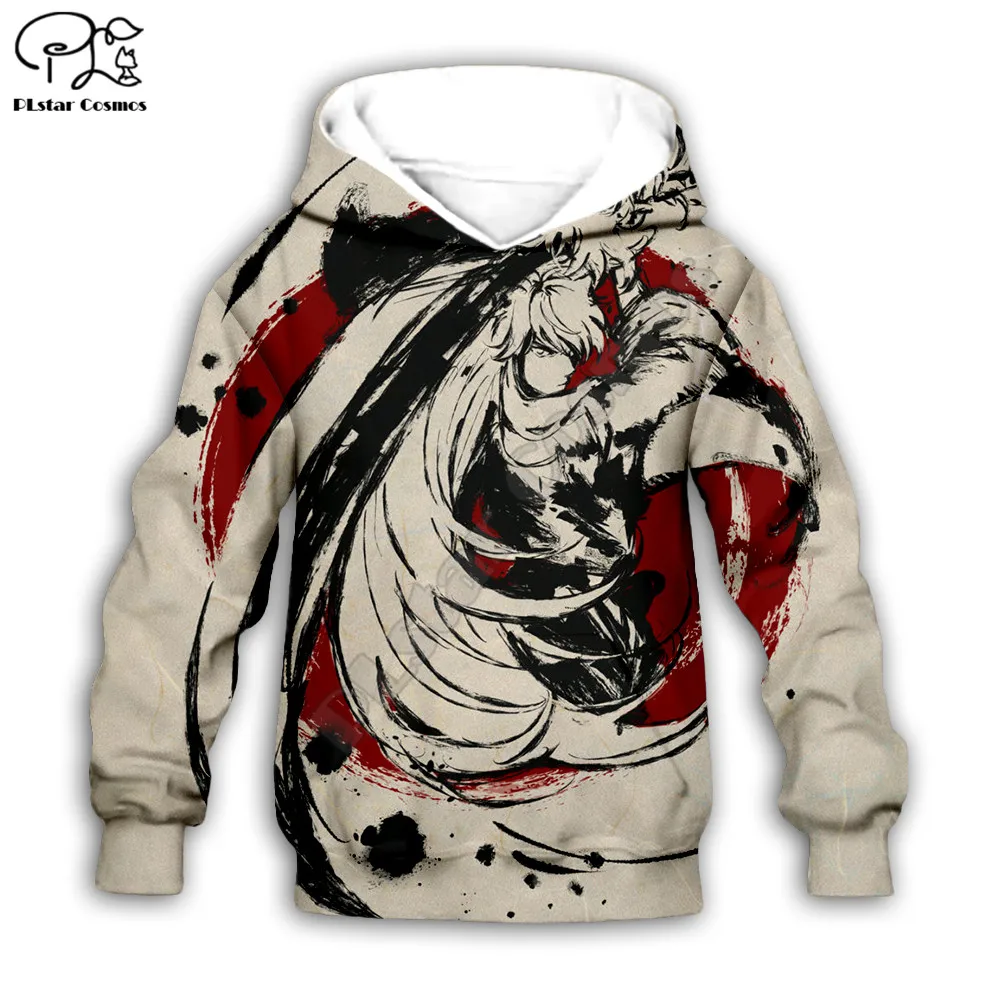 

Children Inuyasha anime 3d Hoodies zipper coat Long Sleeve Pullover Cartoon Sweatshirt Tracksuit Hooded/pants/family t shirts
