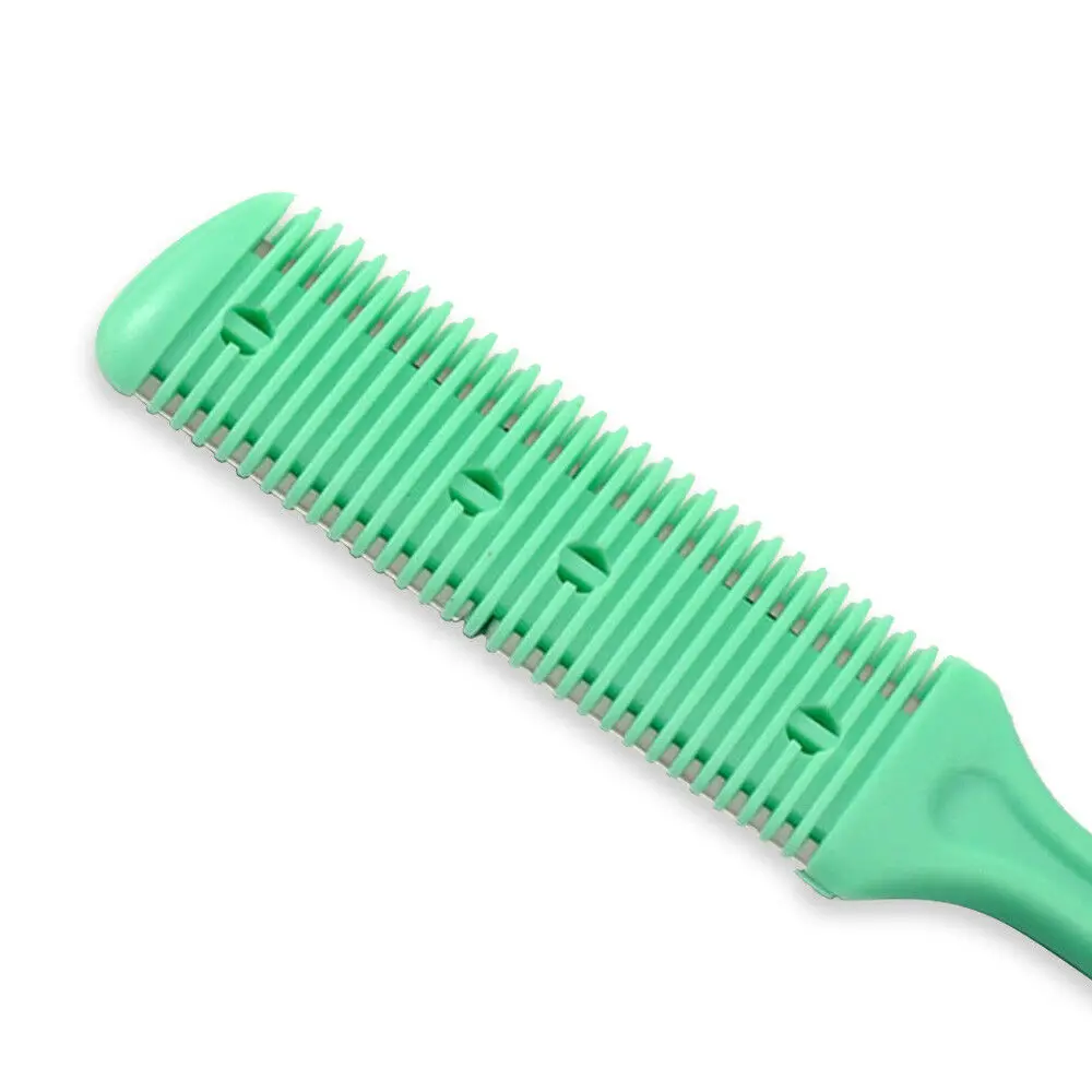 

1pc Double Sides Hair Razor Comb With 2 Removable Blades Cutter Cutting Thinning Shaper Haircut Trimmer Styling Tool