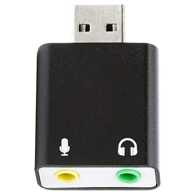 

3.5mm TRS Microphone to USB 2.0 Stereo Audio External Sound Card Adapter for PC and Mac USB Input to 3.5mm TRS Headphone
