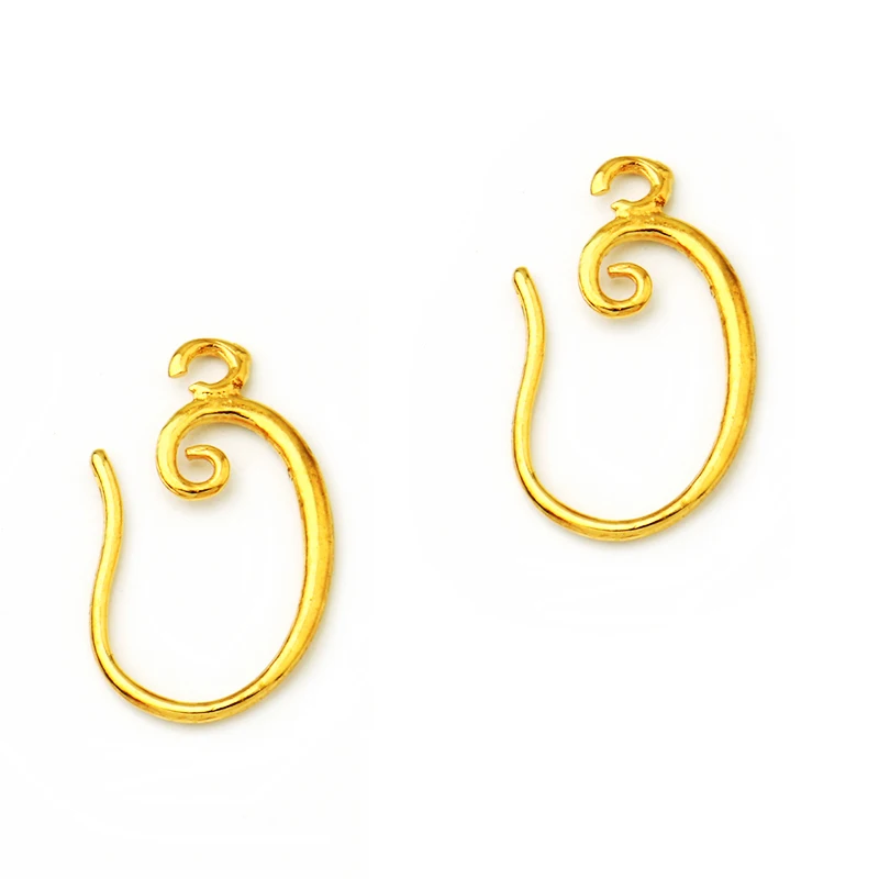 20pcs ( 10pair) 9x16/11x19mm Brass French Earring Hooks Wire Settings Jewelry Making Women's Fashion Earrings 2019