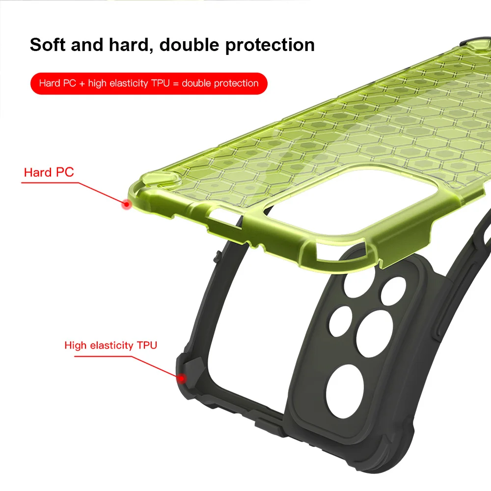 keysion shockproof armor case for redmi note 11 5g 11 pro plus 11t 5g honeycomb phone back cover for xiaomi poco m4 pro 5g free global shipping