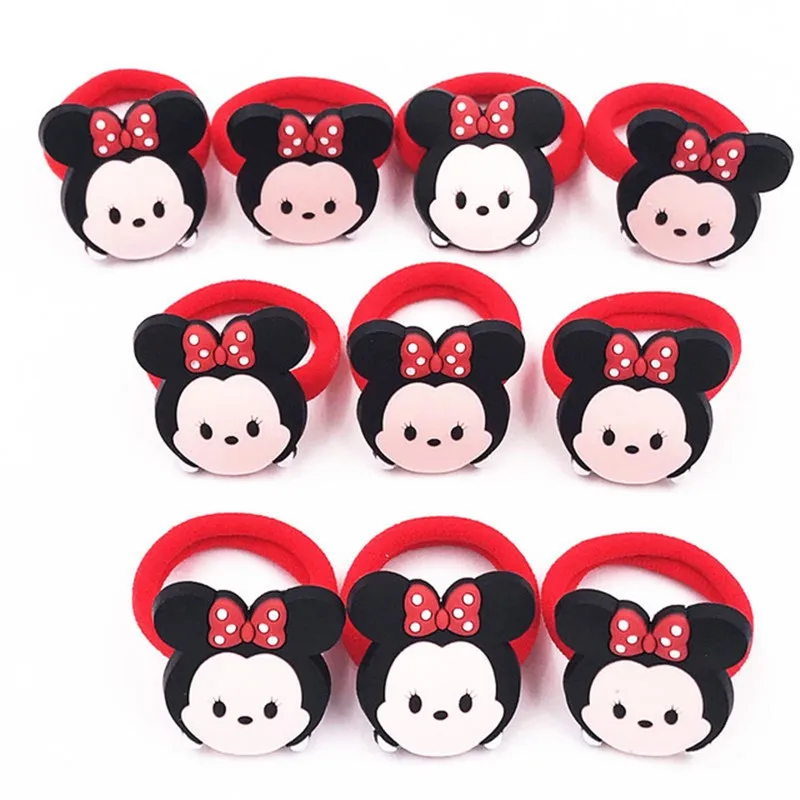 10 шт./компл. Для детей с Микки-Маусом уши резинка для волос бантом маленьких