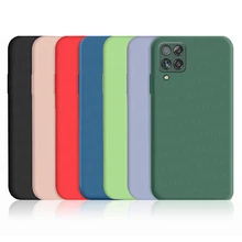 For Samsung Galaxy A12 Case M52 M32 A03S A22S A32 A52 A72 Cover Liquid Silicon Shockproof Bumper Phone Back Case For Samsung A12