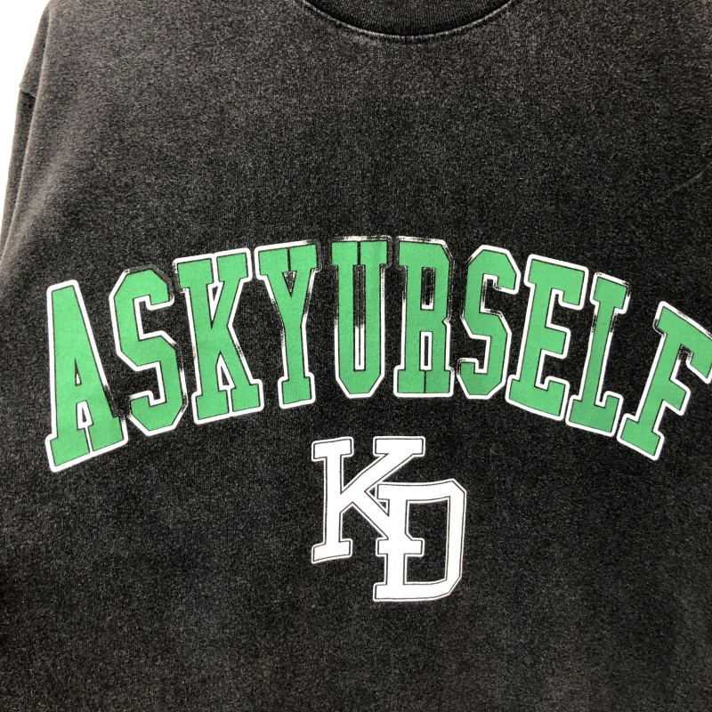 Тяжелая ткань ASKYURSELF белая футболка для мужчин и женщин винтажный топ с принтом