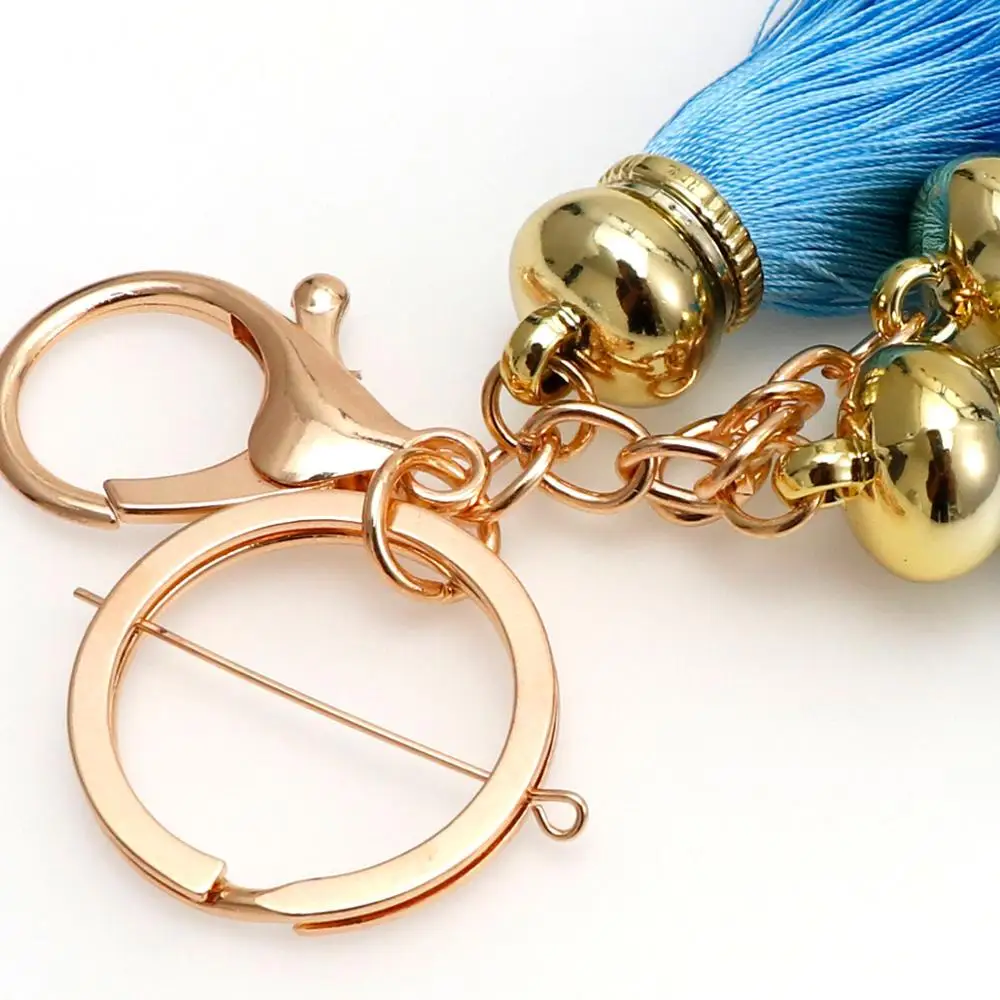 Бесплатная доставка кисточка Шарм Цветной брелок сумка аксессуары Шелковый