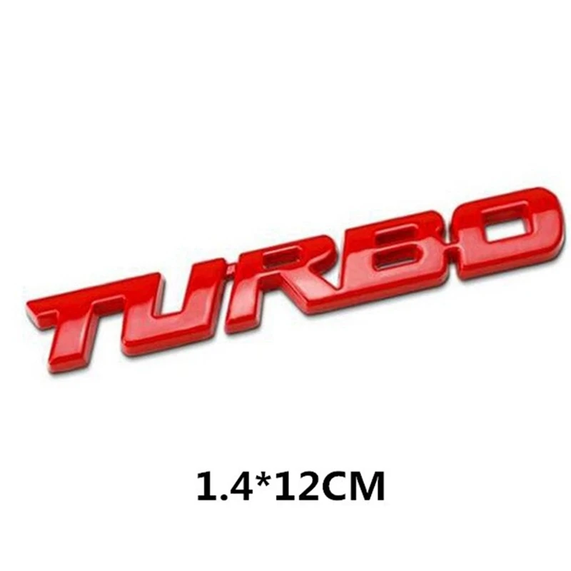 Автомобиль Стайлинг автомобиль турбо ускоренная загрузка повышение 3D металлический хром цинк сплав 3D эмблема значок наклейка авто аксессуар - Название цвета: RD