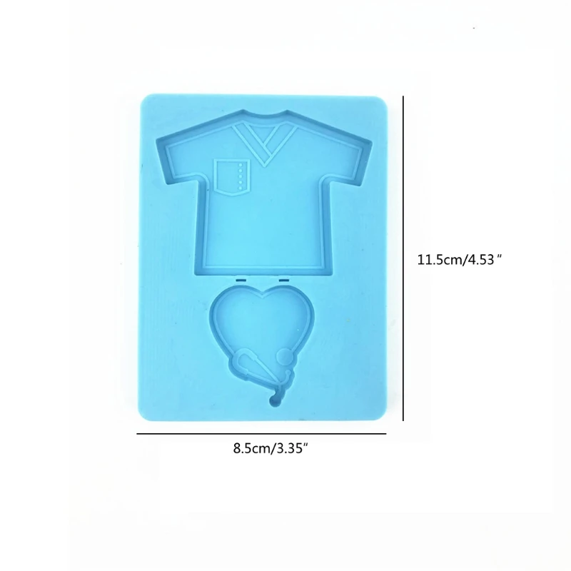 

Shirt Love Heart Decorations Resin Mold Jewelry Pendant Keychain Silicone Mould