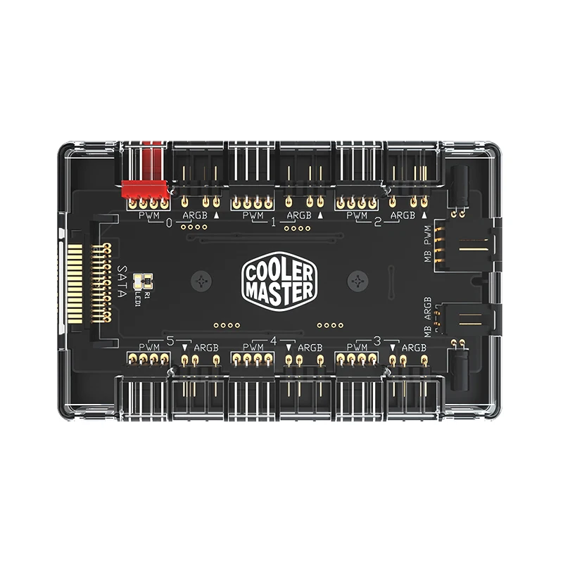 Многоканальный сплиттер Cooler Master 1 6 5 В/3PIN RGB чехол хаб адаптер для вентиляторов ШИМ