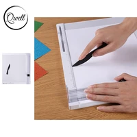 qwell 1212 inch paper trimmer scoring board foldable for book cover gift box photo envelopes cardstock cutting crafting tool