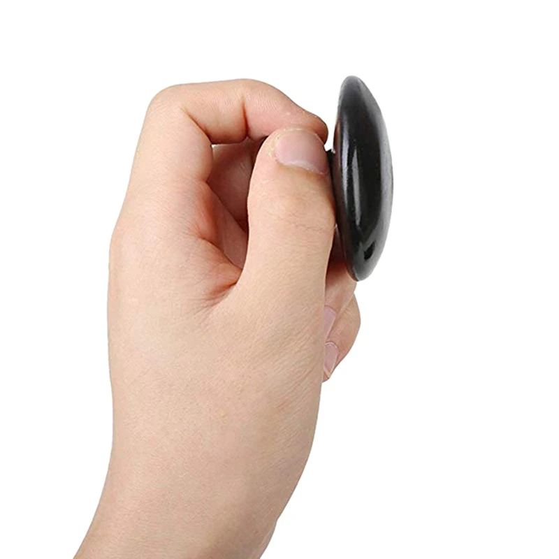 

Mushroom Shaped Massage Stones Warmer Natural Lava Basalt Hot Rock Guasha Tools for Face Body for Spa, Massage Therapy Black