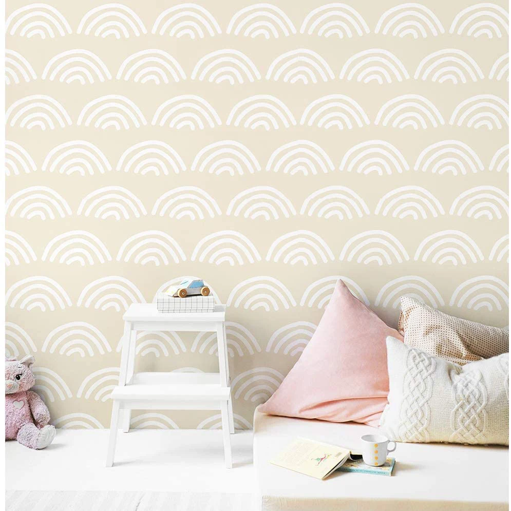 BUNPIG гребешок водонепроницаемый фото обои бежевый виниловые фотообои