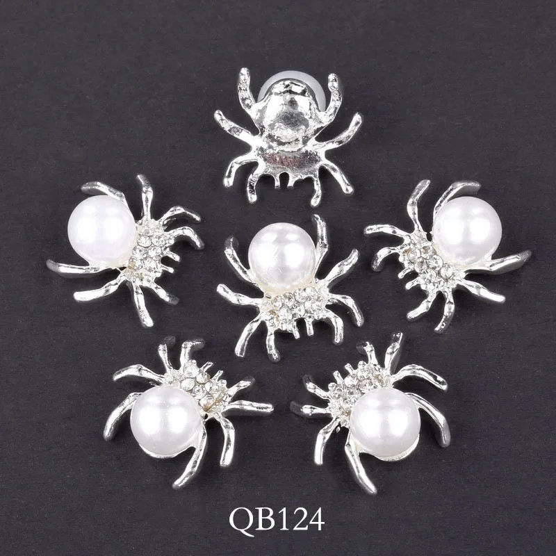 10 шт. Новый Паук для ногтей декоративные блестящая жемчужина Стразы серия