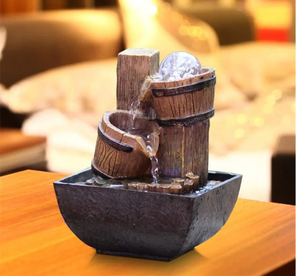 Небольшие источники воды дома Украшение колеса Feng Shui источник из декор для
