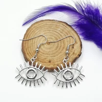fashion evil eye hollow moon sun light earrings jewelry