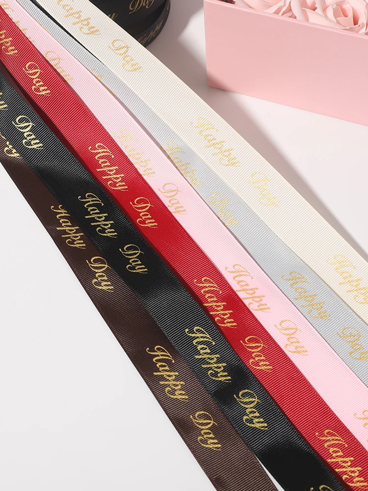 Jiuxia оптовая продажа с фабрики один цвет шелкография атласная лента букет