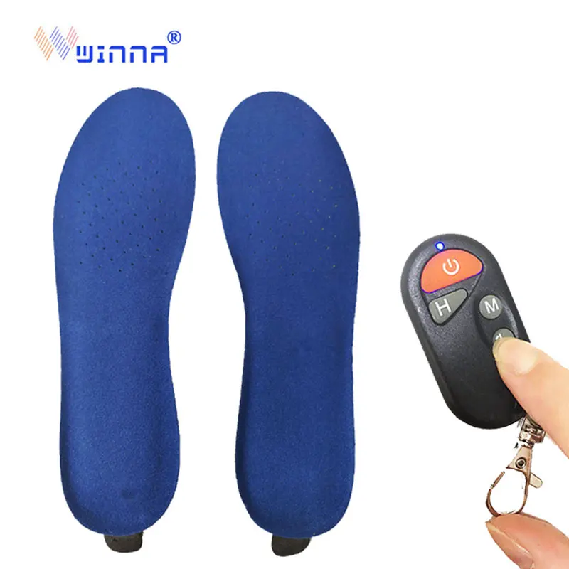 Умная USB электрическая стелька с дистанционным управлением, аккумулятор 2300 мА/ч, теплая зимняя Уличная обувь с подогревом и дистанционным управлением, температурный контроль