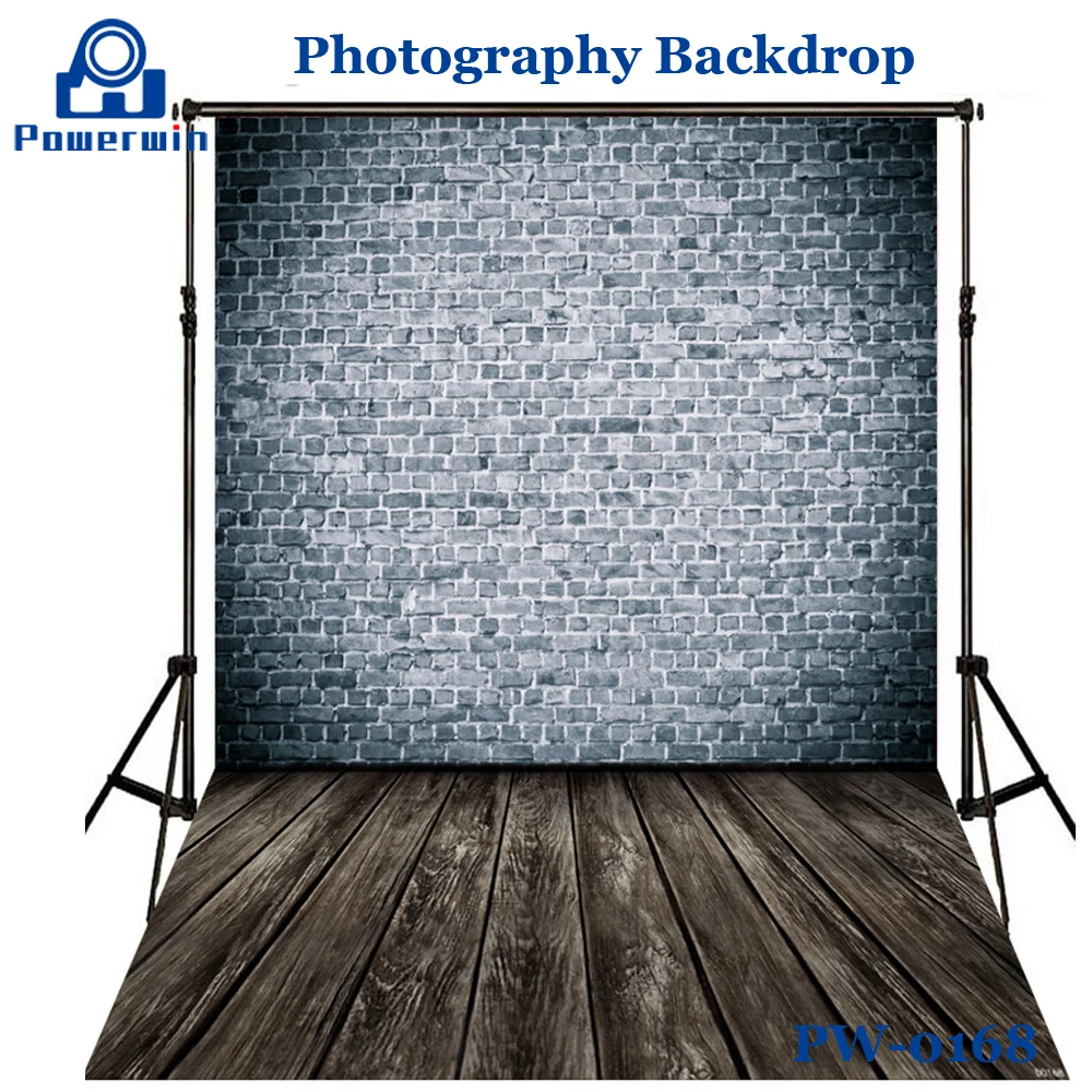 Фотофон Powerwin виниловый 80x125 см 150x210 180x250 деревянная стена пол кирпичи Свадебный на