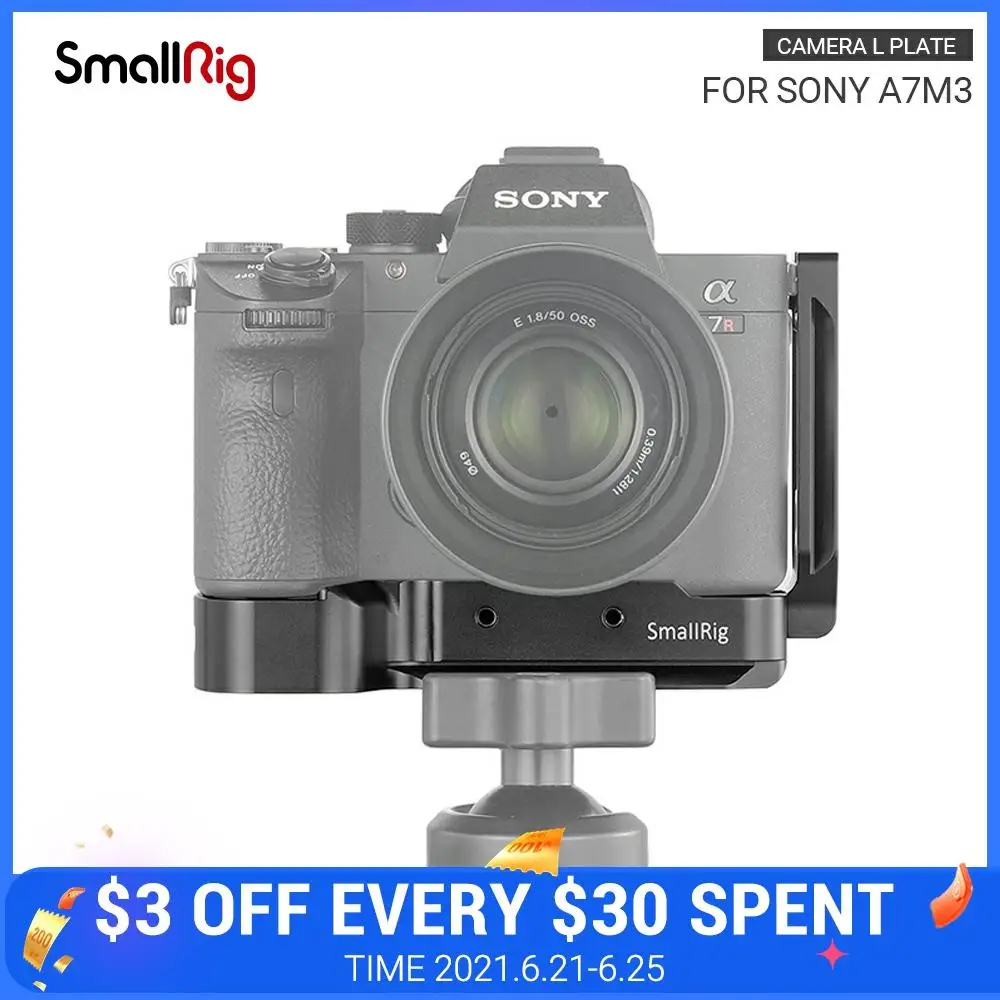SmallRig A7R3 L Plate W/ Arca Style для камеры Sony A7M3 Quick Release 1/4 & M4 резьба Holed fr flash светильник