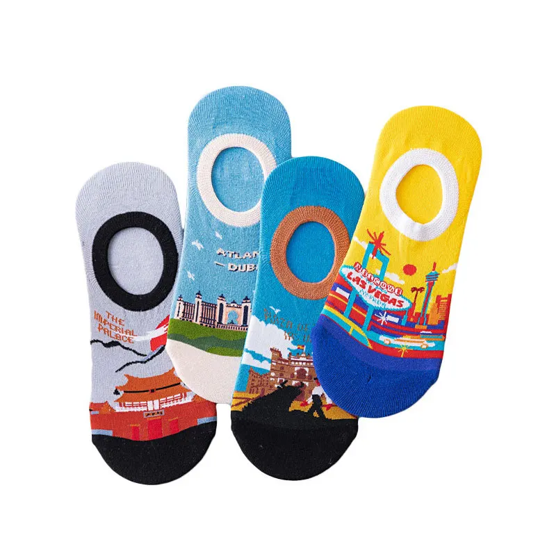 Мужские Симпатичные носки-лодочки с принтом унисекс персонализированные