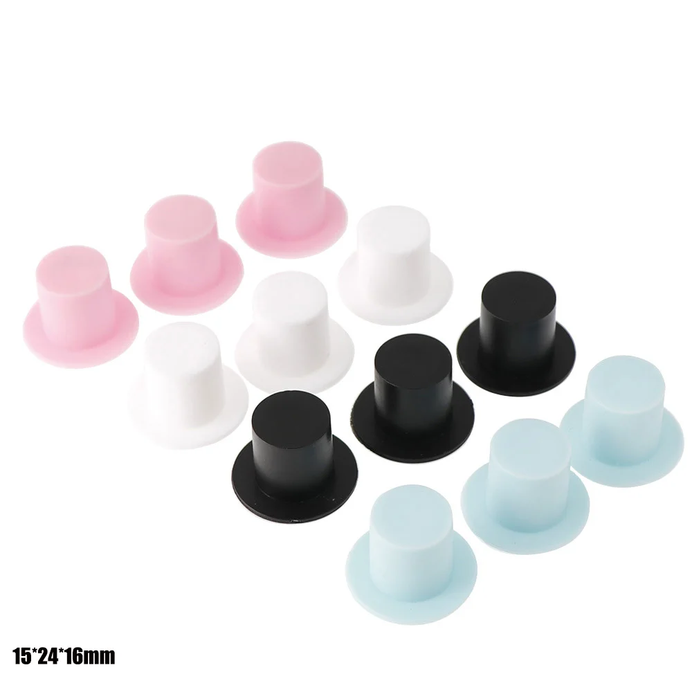 20Pcs Mini Coloful Christmas Hat Resins Decoration Diy Craft 3D Cute Hats Doll House Accessories christmas decorations for home | Дом и сад