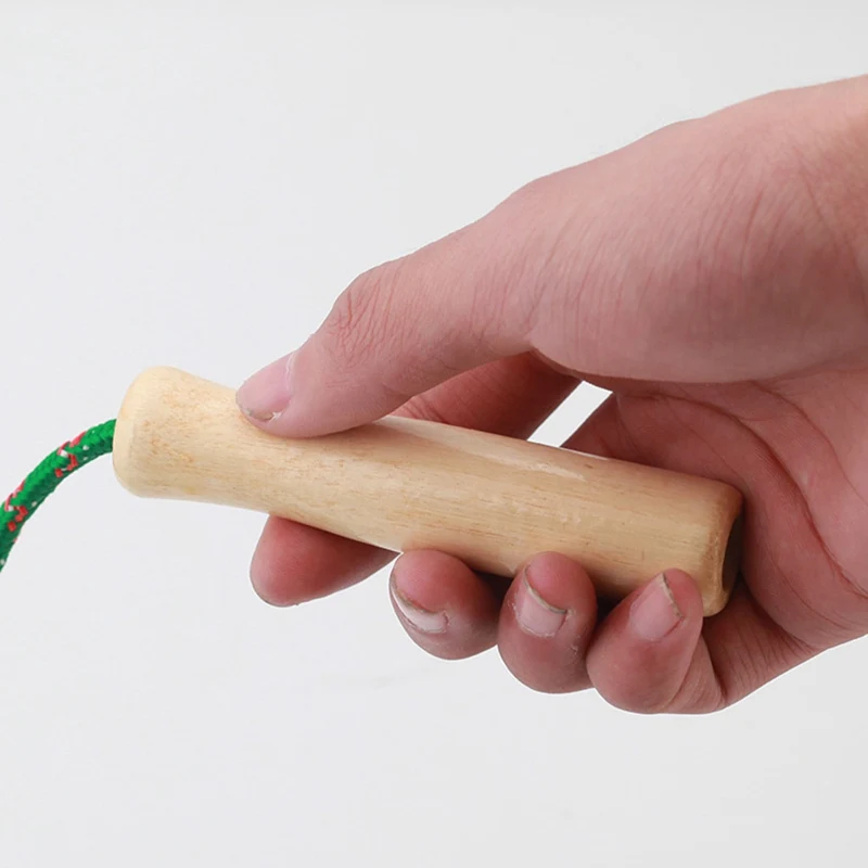 

Random 1 pcs Skipping Sports Skipping Rope Practice Speed Jump Wood Grip Handle Children Kid Fitness Equipment Training