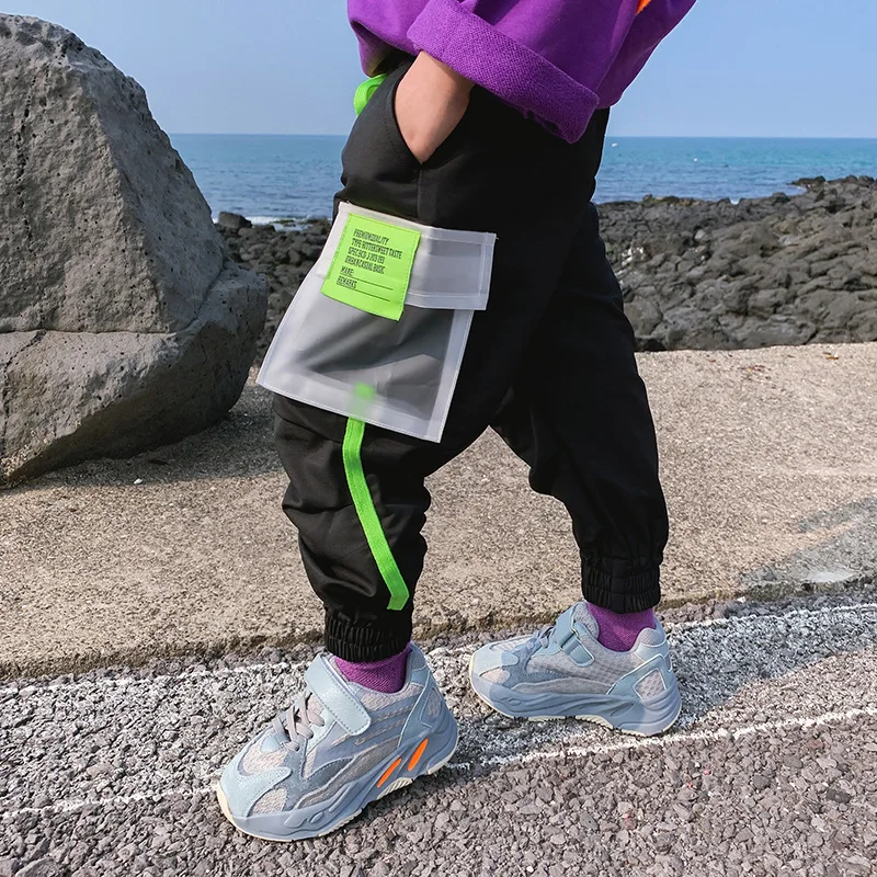 Спортивные штаны для мальчиков детские осенние брюки 2019 малышей Детские