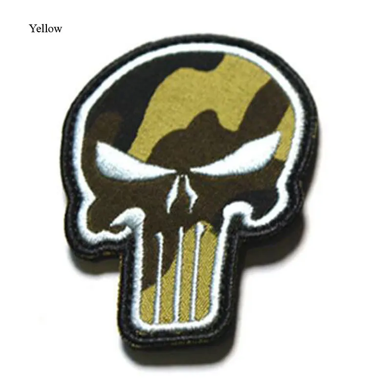 Каратель 3D Вышивка швейная ткань 3 цвета значок камуфляж цвет логотип снаружи