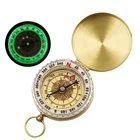 Складной походный Карманный латунный Золотой компас, портативный компас, навигация для активного отдыха с ночным видением