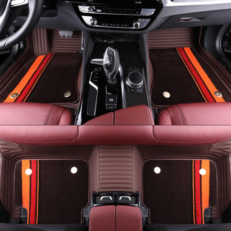 coffee Автомобильные коврики на заказ для Volvo, все модели s60, s80, c30, s40, v40, v60, v70, xc60, xc70, xc90, 3D автомобильный Стайлинг, авто аксессуары - Название цвета: coffee