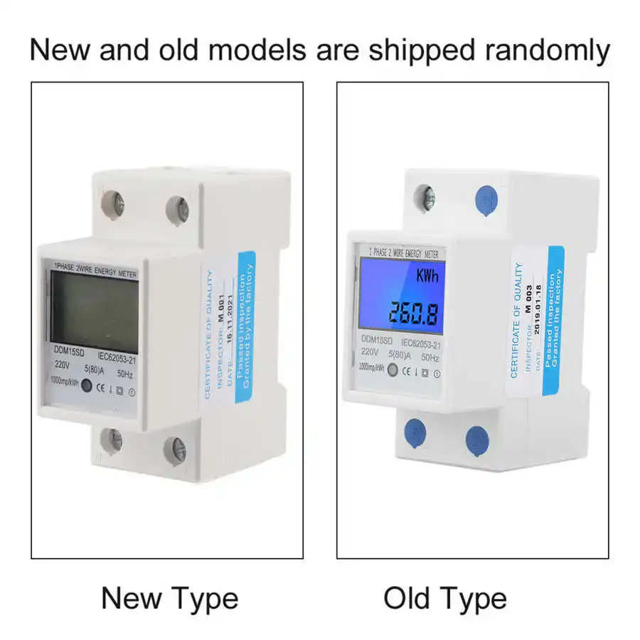 Электрический измеритель 5-80 А DDM15SD однофазный цифровой энергии в кВтч с