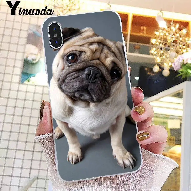 Motirunner Animal Cute Pug Dog DIY Painted Phone Case For IPhone X XS MAX 6 6S 7 7plus 8 8Plus 5 5S XR 10 11 Pro Max | Мобильные