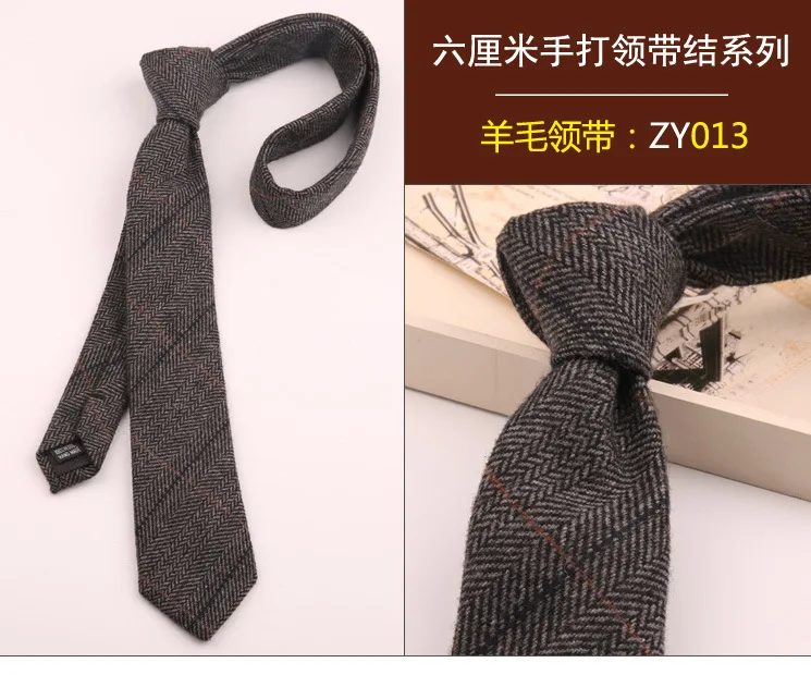 

Vintage Solid Wool Ties for Men High Quality Slim Suits Neckties Mens Wool Knitted Neck Tie for Wedding Women Cravats