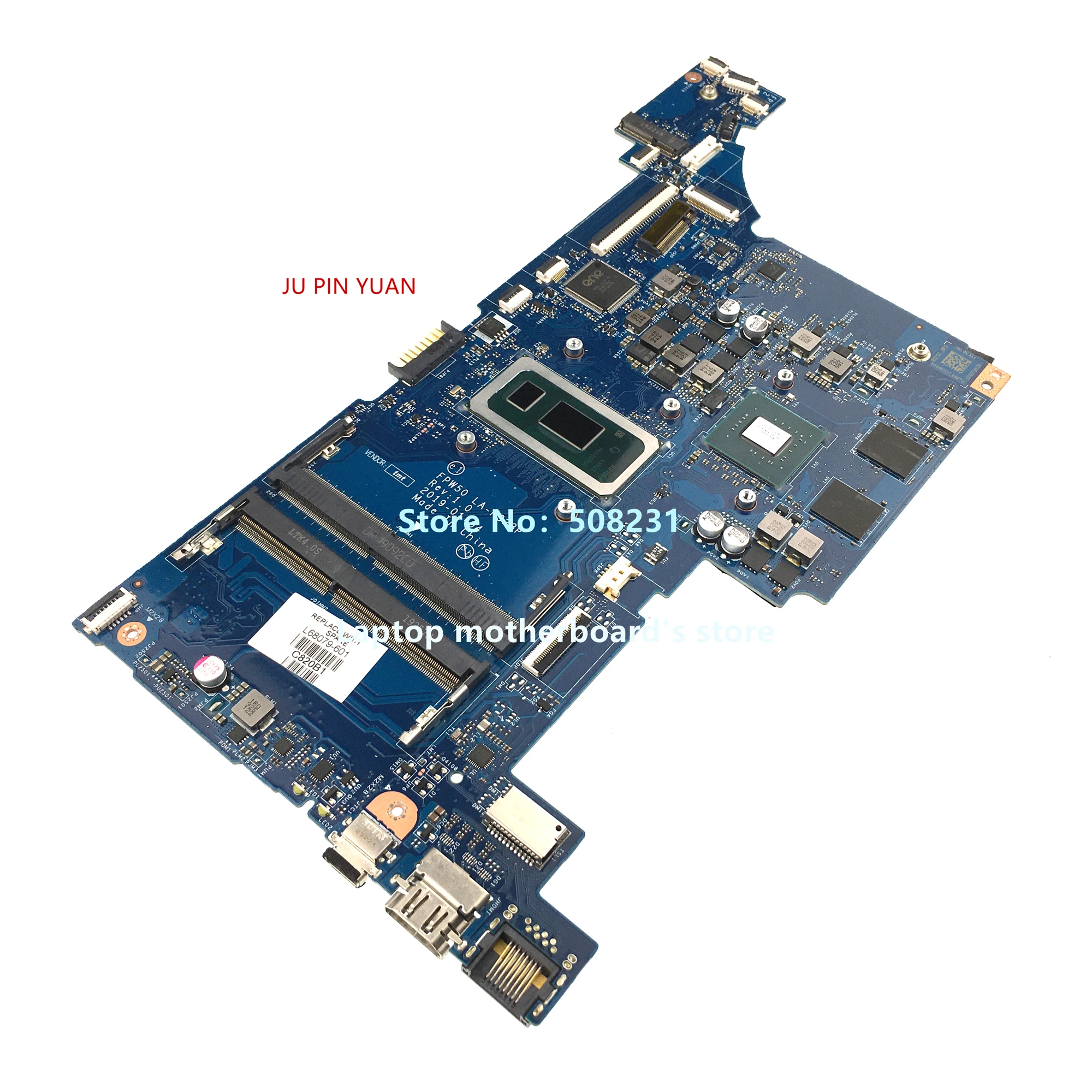 

FPW50 LA-H323P для HP 15-DW 15S-DR, материнская плата ноутбука, L68079-601 с SRGKY MX130 2 Гб GPU, полностью протестирована