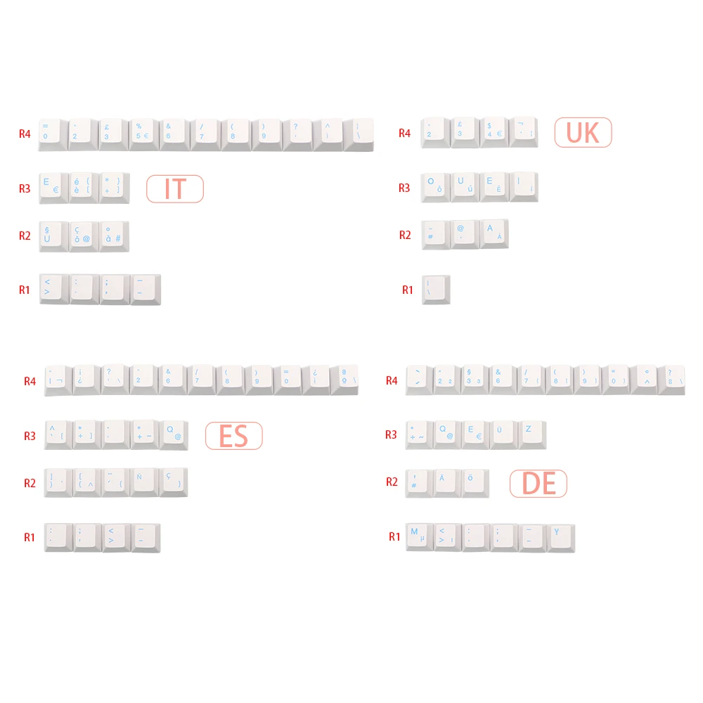 Только распродажа Keycap GMK-KEY Noel Dye Subb Keycaps PBT Cherry Profile German French Italian Spain UK ISO Key Caps For TKL GK61 96