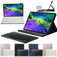 bluetooth wireless backlit keyboard flat leather case for ipad air 4 10 9 2020 detachable case cover stand for ipad air 4 10 9
