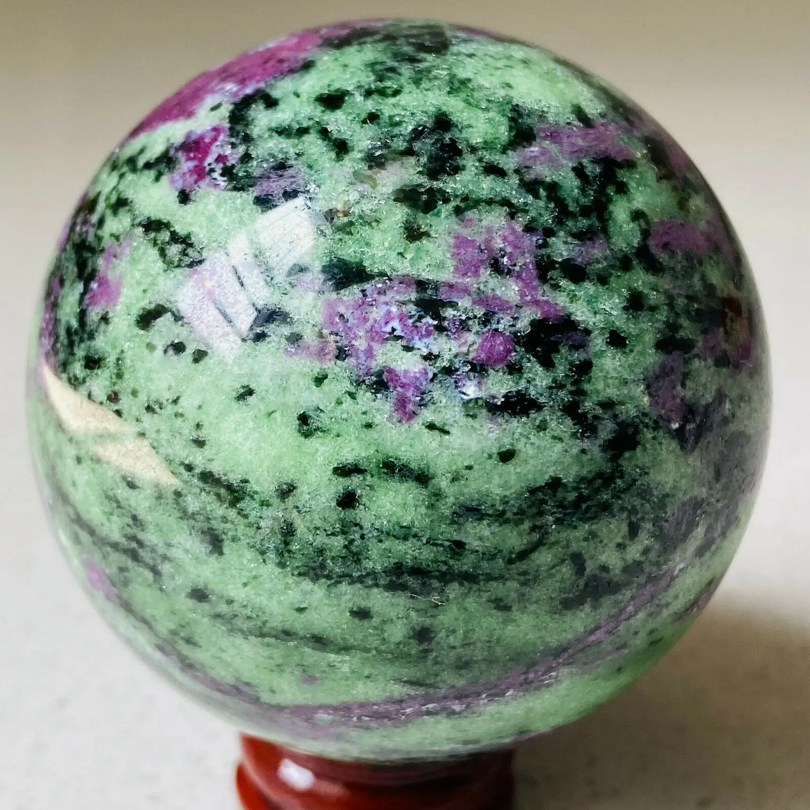 50-55mm Natural red green treasure Hand-polished ball | Дом и сад