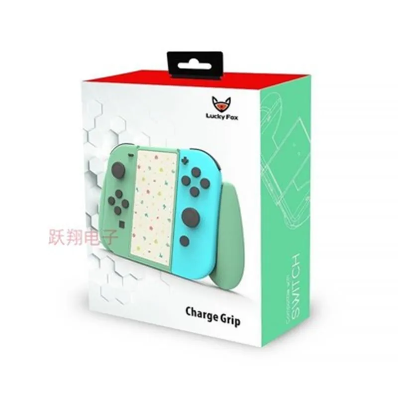 Original New Animal Crossing Hand Grip Charging Stand Adapter For NS Switch Joycon Charging Dock