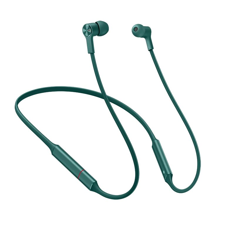 green Huawei FreeLace Спортивные наушники Bluetooth 5,0 беспроводной для наушников, карты памяти кабель металлическая полость жидкий силикон магнитный переключатель - Цвет: green