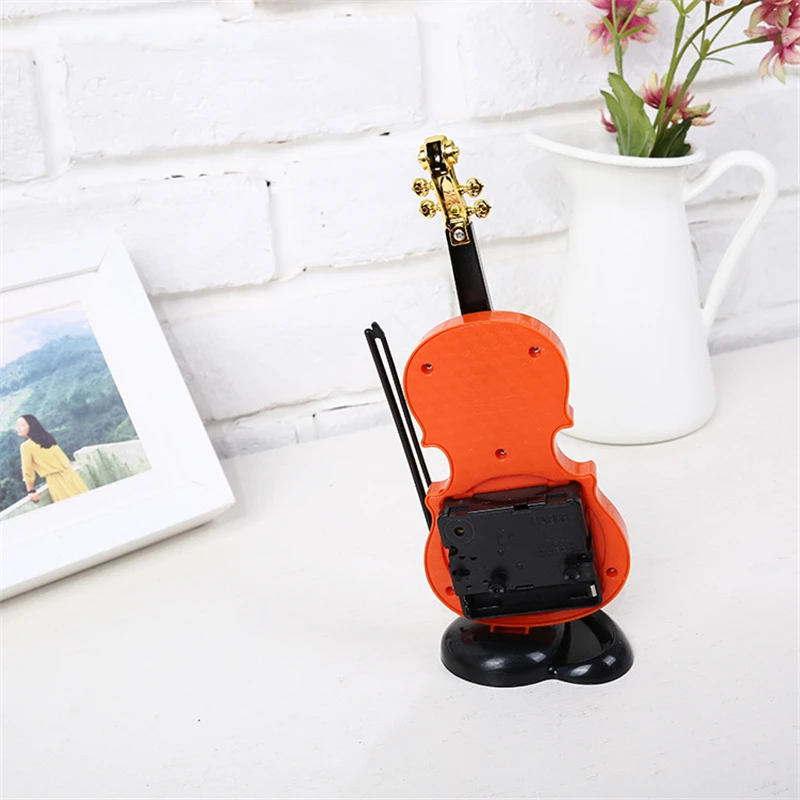 Творческий скрипки настольные часы Ретро Классическая Скрипка будильник дома