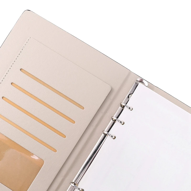 

Luxury Metal Binder Spiral Business Notebook Kawaii A5 Three-Fold Loose-Leaf Notepad School Office Stationery