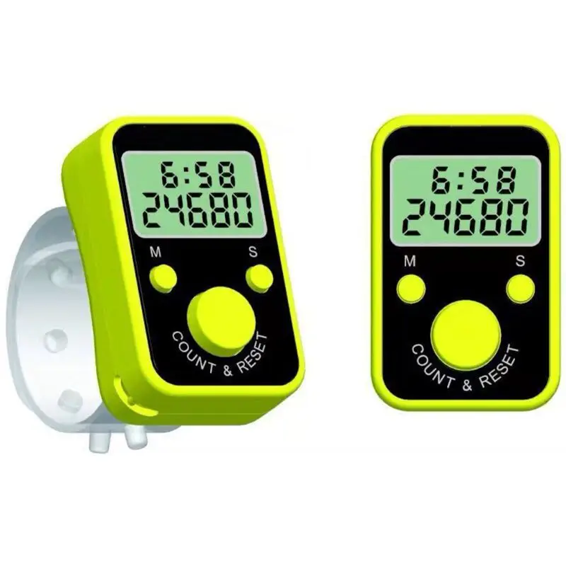 Finger Counter Chanting LCD Electric Digital Display with Time Ring Register Sewing Knitting Weave Tool |