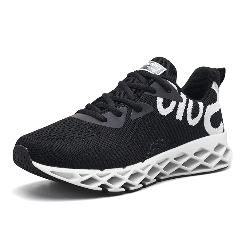 Мужские спортивные кроссовки для бега из дышащей сетки на шнуровке размеры 39 44