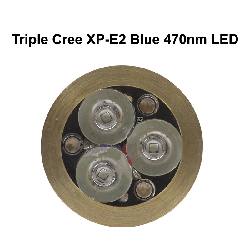 KDLITKER P6-TRI Triple Cree XP-E2 Blue 470nm 800 Lumens 3V - 9V 5-Mode Color P60 Drop-in Module (Dia. 26 5 мм) | Лампы и освещение