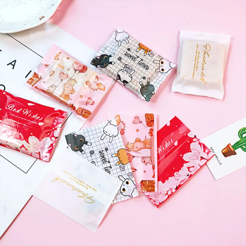 100 шт./лот прозрачные ручной работы хлебобулочных изделий мешки для упаковки