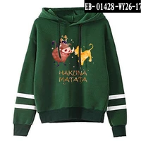 popular cartoon 90s lion king sweatshirts men women hakuna matata hoodies printed pullovers unisex hip hop hoodies oversize tops